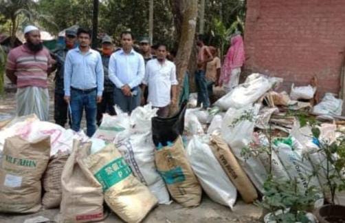 গোপালগঞ্জে পৃথক পৃথক অভিযানে পলিথিন জব্দ সহ জরিমানা