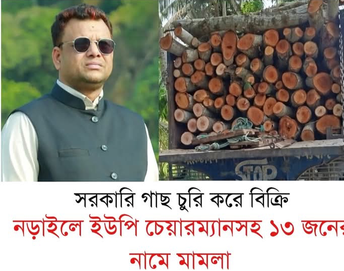 নড়াইলের শাহাবাদে সরকারিগাছ চুরি করে বিক্রির অভিযোগে ইউপির চেয়ারম্যানসহ ১৩ জনের নামে মামলা নড়াইলের শাহাবাদে সরকারিগাছ চুরি করে বিক্রির অভিযোগে ইউপির চেয়ারম্যানসহ ১৩ জনের নামে মামলা